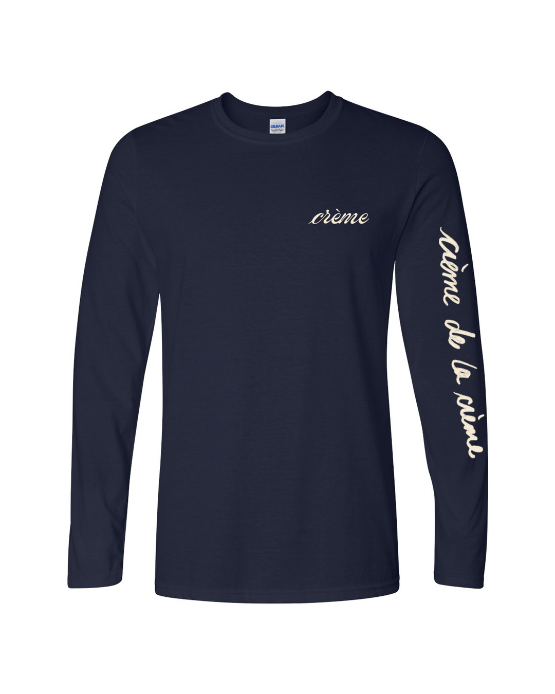crème long sleeve shirt- navy blue