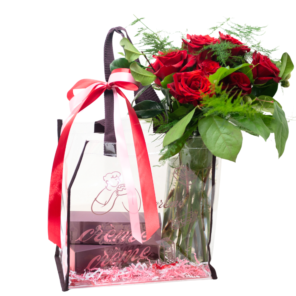 "Mon Cheri" Valentine's Day Bundle- 12 Rose Bouquet