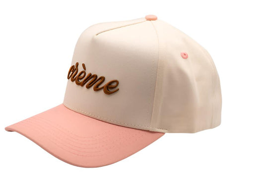 Crème Hat- Cream & Pink