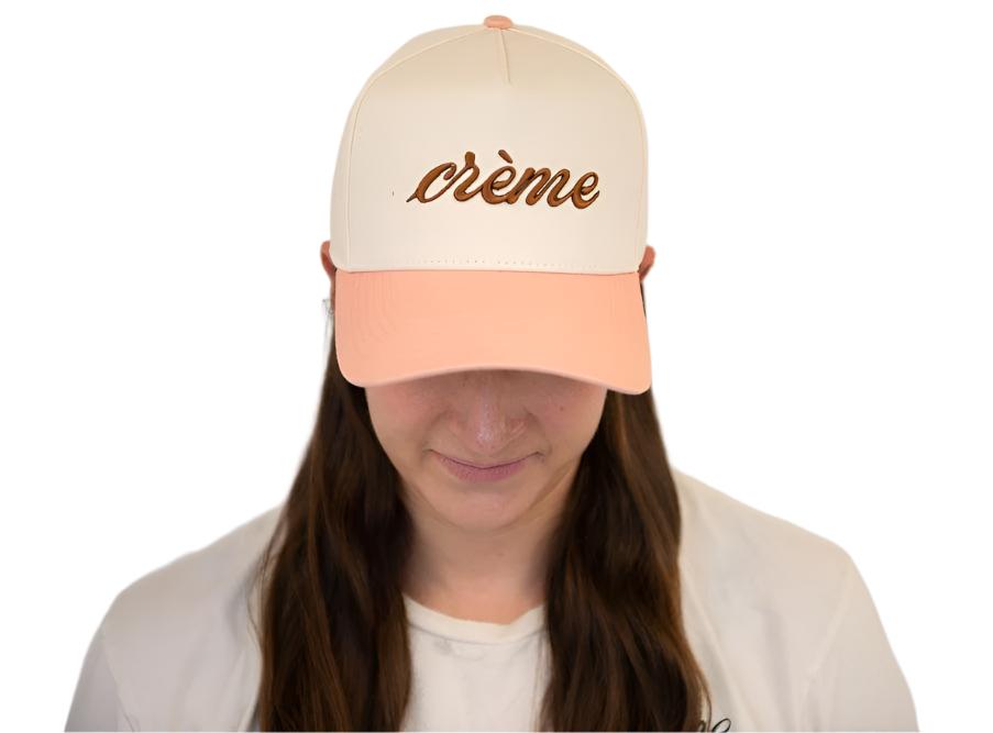 Crème Hat- Cream & Pink