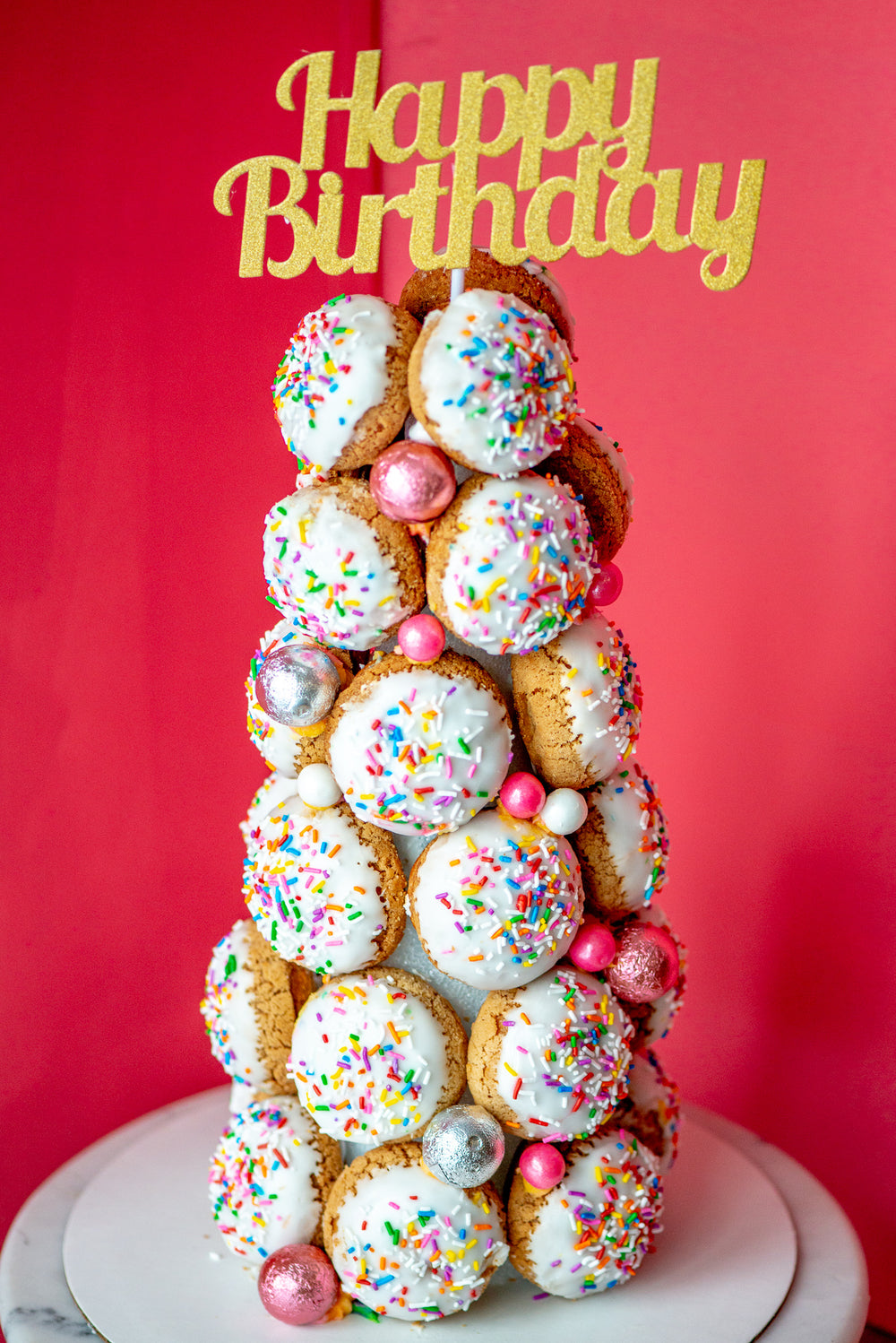 Vanilla Birthday Cream Puff Tree