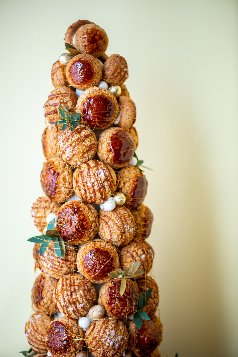 Salted Caramel & Crème Brûlée Cream Puff Tree